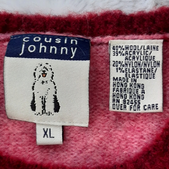 Cousin Johnny patchwork Soft Colorful crewneck sweater. Size XL. - Picture 2 of 5